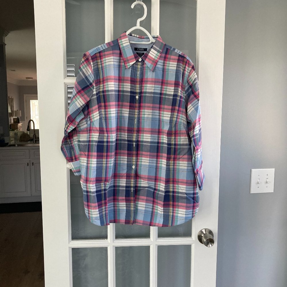 Chaps No Iron Blouse - 3/4th Sleeve